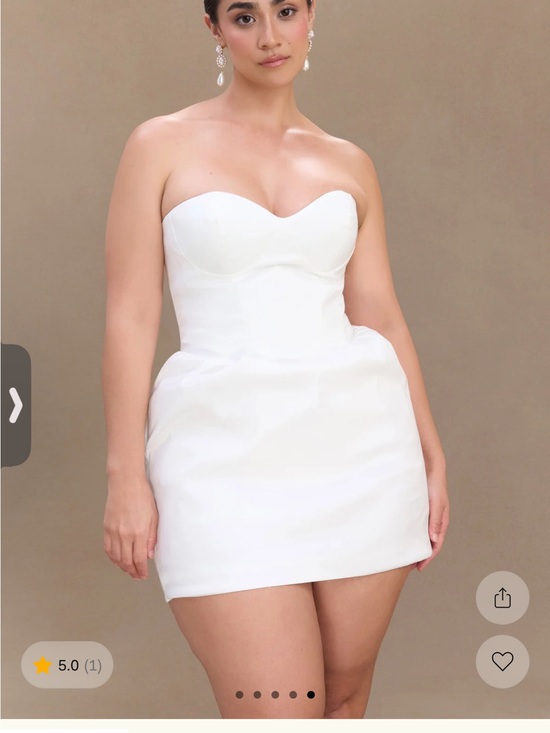 Meshki Dresses & Skirts - Meshki White Strapless Sweetheart Mini Dress